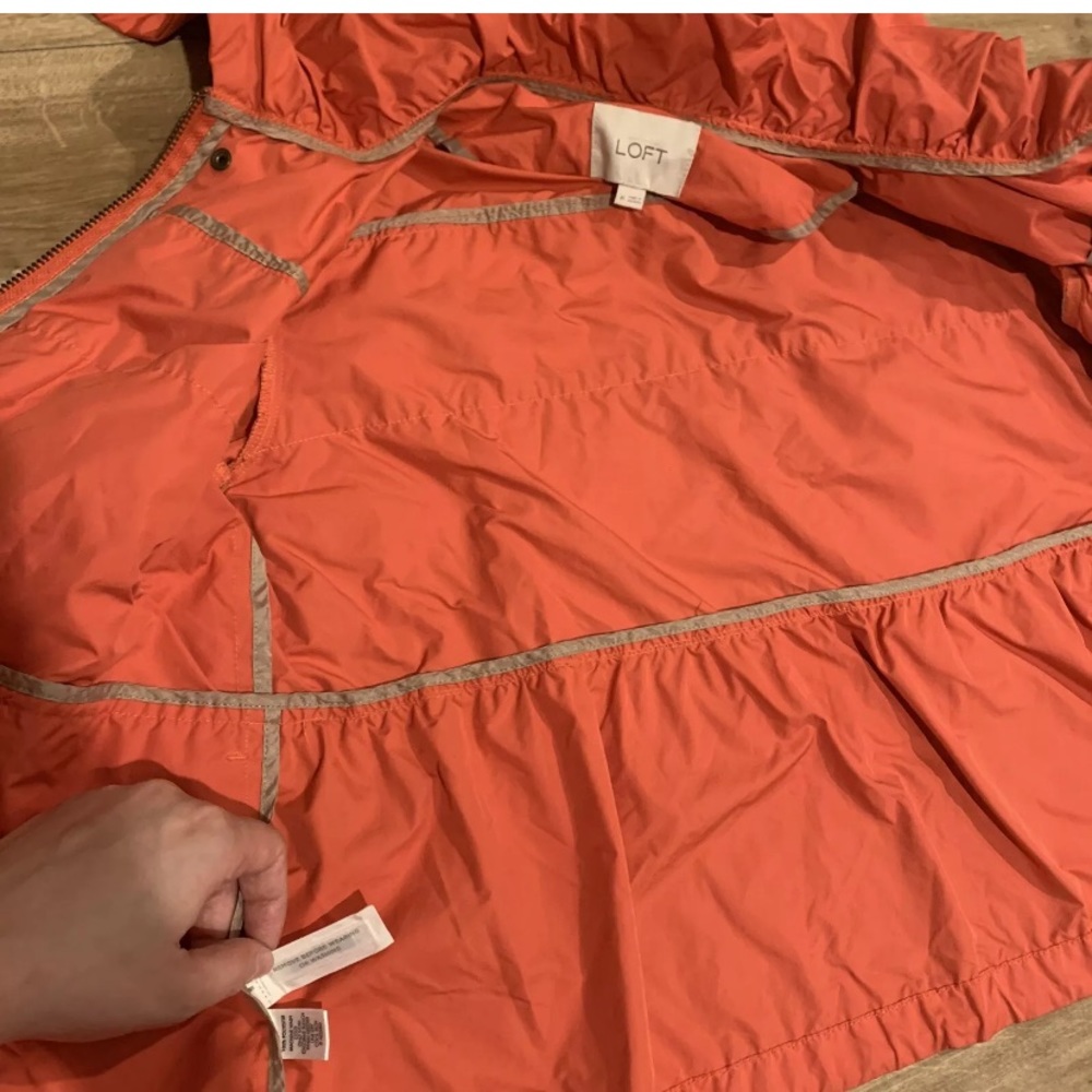 5️⃣for💲25 Loft Orange Windbreaker Jacket M - Picture 7 of 7